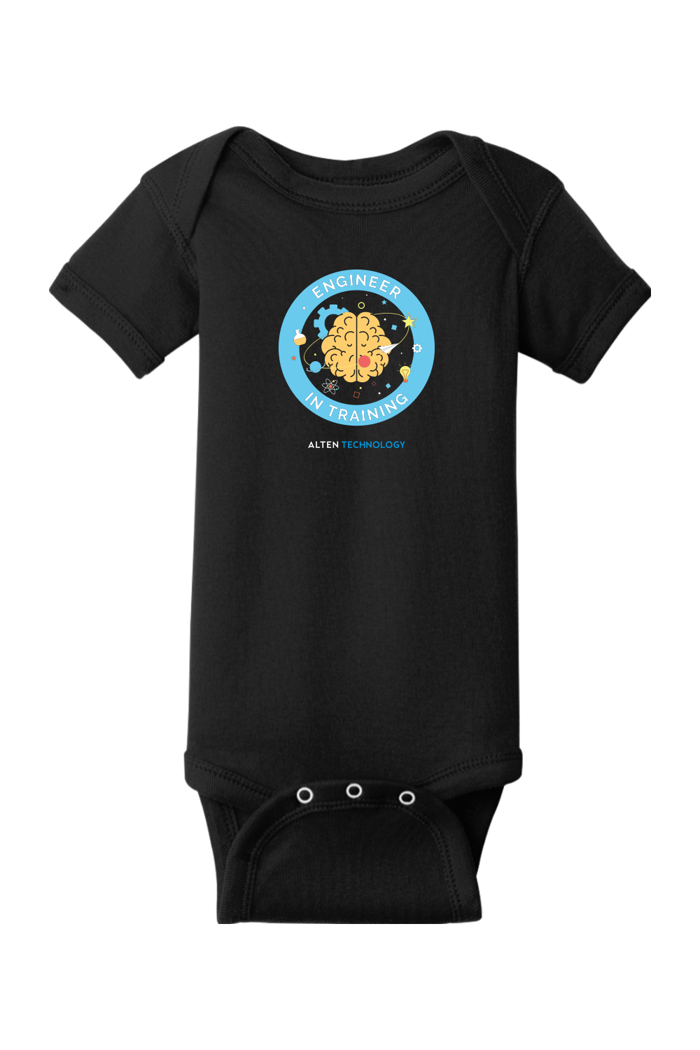 Infant Short Sleeve Baby Rib Bodysuit - Engineer in Training