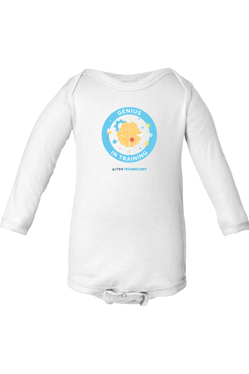 Infant Long Sleeve Baby Rib Bodysuit - Genius in Training