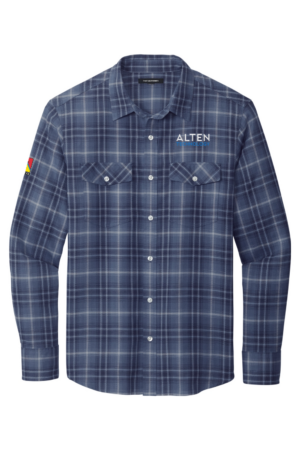 Men's Long Sleeve Ombre Plaid Shirt