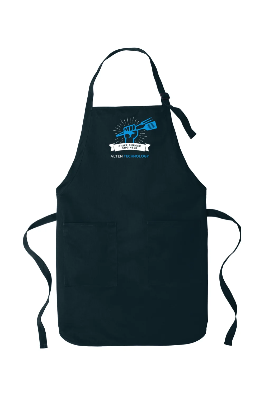Full-Length Two-Pocket Bib Apron - Chief Burger Engineer