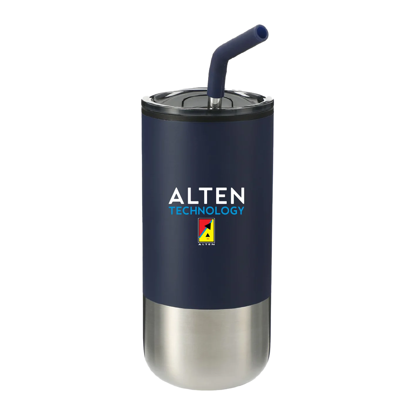 Insulated 16oz Stainless Steel Tumbler with Straw