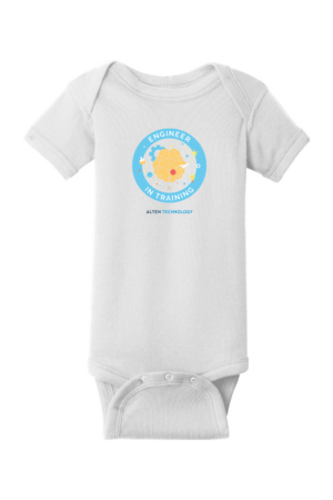 Infant Short Sleeve Baby Rib Bodysuit - Engineer in Training