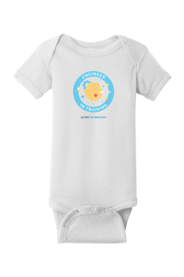 Infant Short Sleeve Baby Rib Bodysuit - Engineer in Training