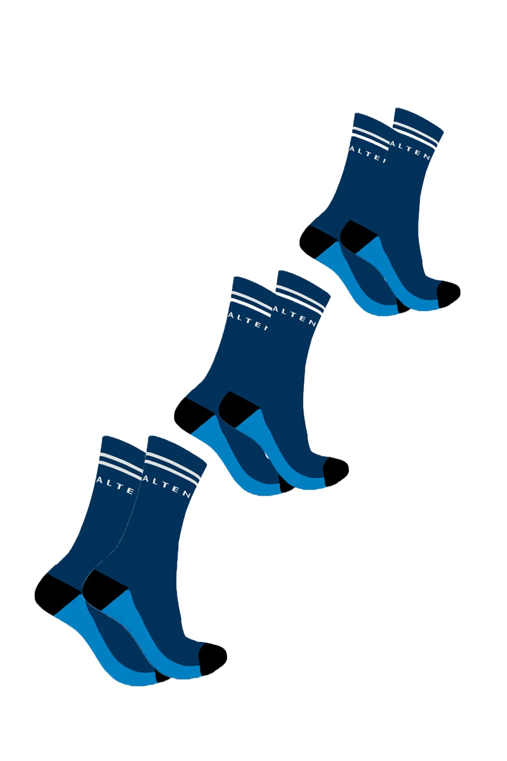 3-Pair Bundle - Sustainable High-Speed Premium Crew Socks